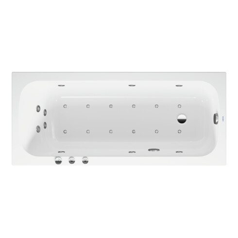 Duravit Baignoire balnéo Qatego 160x70 cm, Combi P, version EB, 1 RS, blanche