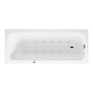 Duravit Baignoire balnéo Qatego 170x70 cm, Air-Sys, version EB, 1 RS, blanche