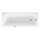 Duravit Baignoire balnéo Qatego 170x70 cm, Air-Sys, version EB, 1 RS, blanche-1