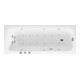 Duravit Baignoire balnéo Qatego 170x70 cm, Combi P, version EB, 1 RS, blanche-1