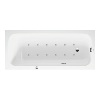 Duravit Baignoire balnéo Qatego 170x75 cm, Air-Sys, version EB, 1 RS, blanc