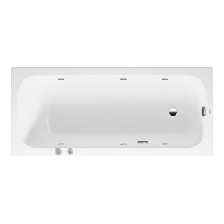 Duravit Baignoire balnéo Qatego 170x75 cm, Jet-Sys, version EB, 1 RS, blanche