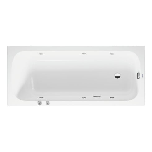 Duravit Baignoire balnéo Qatego 170x75 cm, Jet-Sys, version EB, 1 RS, blanche