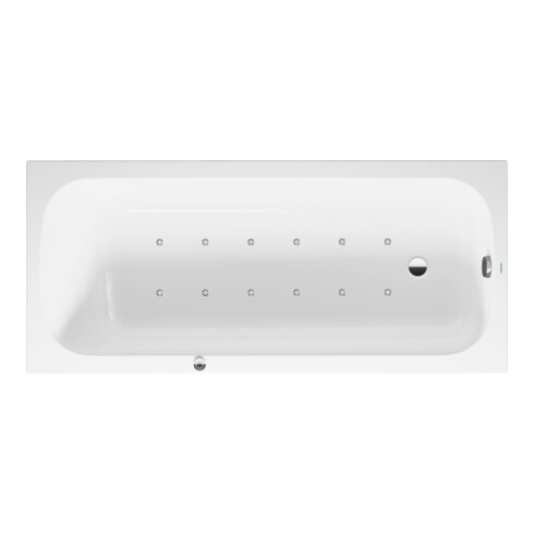 Duravit Baignoire balnéo Qatego 180x80 cm, Air-Sys, version EB, 1 RS, blanche
