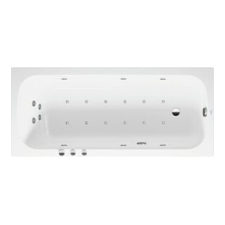 Duravit Baignoire balnéo Qatego 180x80 cm, Combi P, version EB, 1 RS, blanc