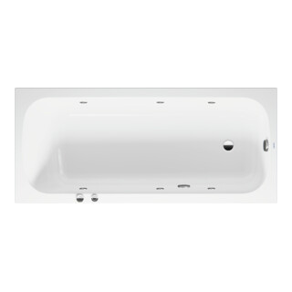 Duravit Baignoire balnéo Qatego 180x80 cm, Jet-Sys, version EB, 1 RS, blanc