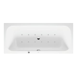 Duravit Baignoire Balnéo Qatego 180x80 cm, version EB, 2 jets, blanc, Air-Sys