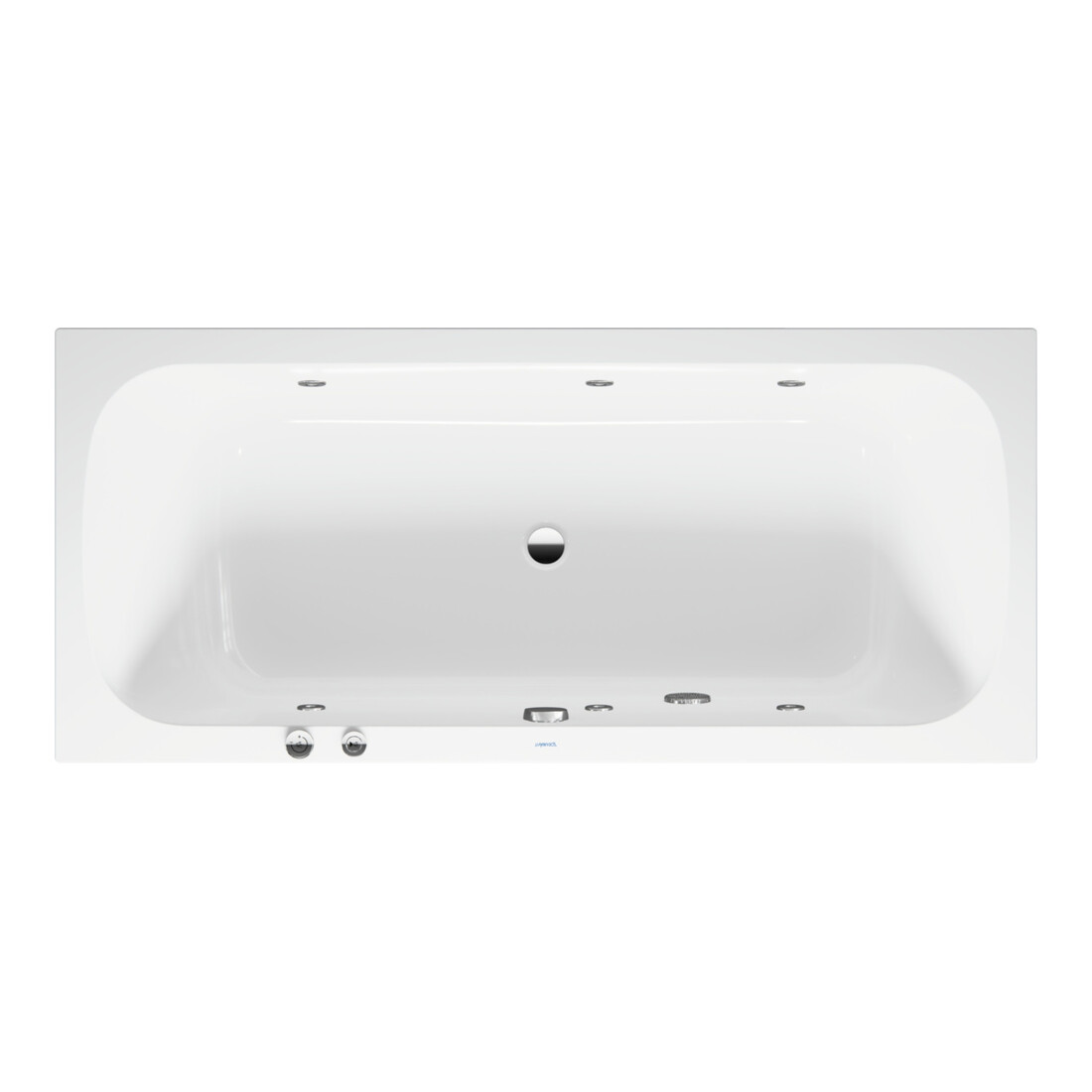Duravit Baignoire balnéo Qatego 180x80 cm, version EB, 2 RS, blanc, Jet-Sys