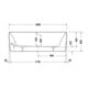 Duravit Baignoire balnéo Qatego 180x87 cm, avant, 2 jets, blanc, système Air