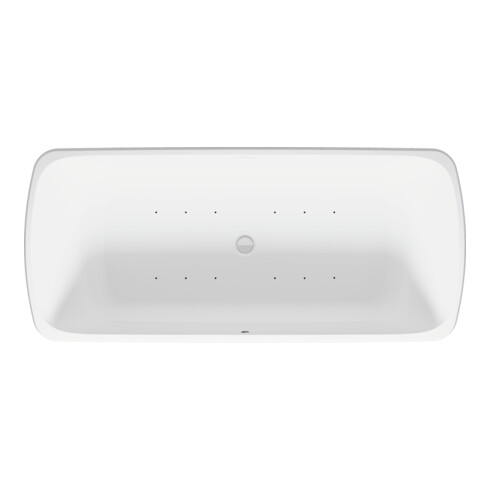 Duravit Baignoire balnéo Qatego 180x90 cm, libre, 2 RS, blanc, système Air
