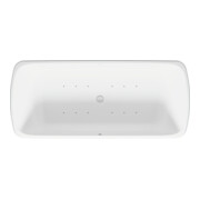 Duravit Baignoire balnéo Qatego 180x90 cm, libre, 2 RS, blanc, système Air
