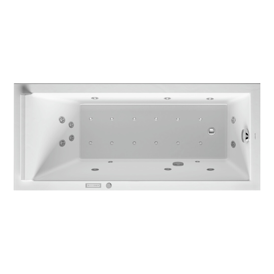 Duravit Baignoire balnéo Starck 160x70 cm, Combi E, version EB, 1 RS, blanc