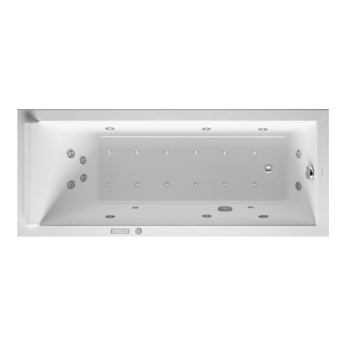 Duravit Baignoire balnéo Starck 170x70 cm, Combi E, version EB, 1 RS, blanche