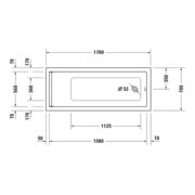 Duravit Baignoire balnéo Starck 170x70 cm, Combi E, version EB, 1 RS, blanche-4