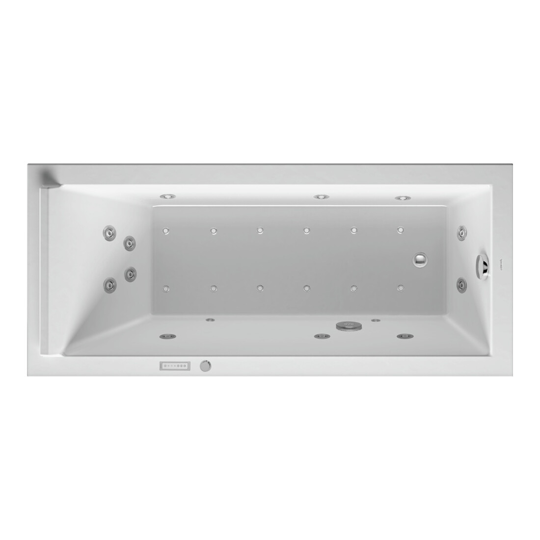 Duravit Baignoire balnéo Starck 170x75 cm, Combi E, version EB, 1 RS, blanc