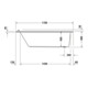 Duravit Baignoire balnéo Starck 170x75 cm, Combi E, version EB, 1 RS, blanc