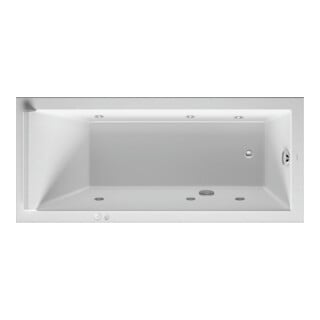 Duravit Baignoire balnéo Starck 170x75 cm, Jet-Sys, version EB, 1 RS, blanche