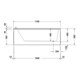 Duravit Baignoire balnéo Starck 170x80 cm, Combi P, version EB, 1 RS, blanche