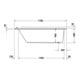 Duravit Baignoire balnéo Starck 170x90 cm, Combi P, version EB, 1 RS, blanc