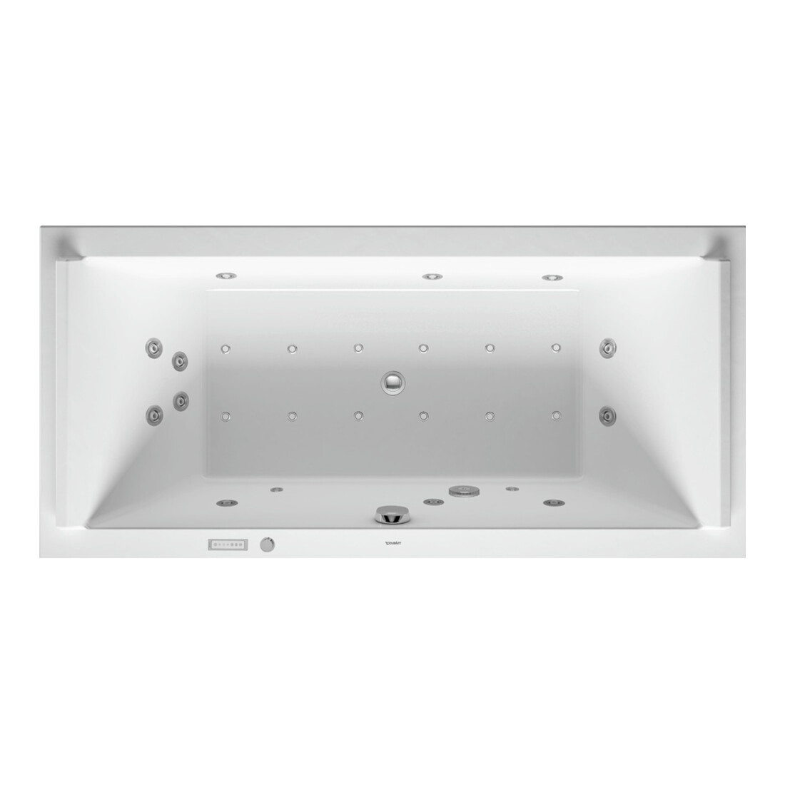 Duravit Baignoire balnéo Starck 180x80 cm, Combi E, version EB, 2 RS, blanc