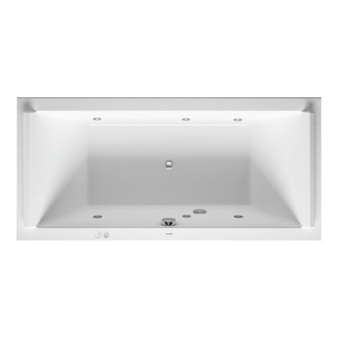 Duravit Baignoire balnéo Starck 180x80 cm, Jet-Sys, version EB, 2 RS, blanche