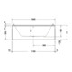 Duravit Baignoire balnéo Starck 180x90 cm, Air-Sys, version EB, 2 RS, blanche