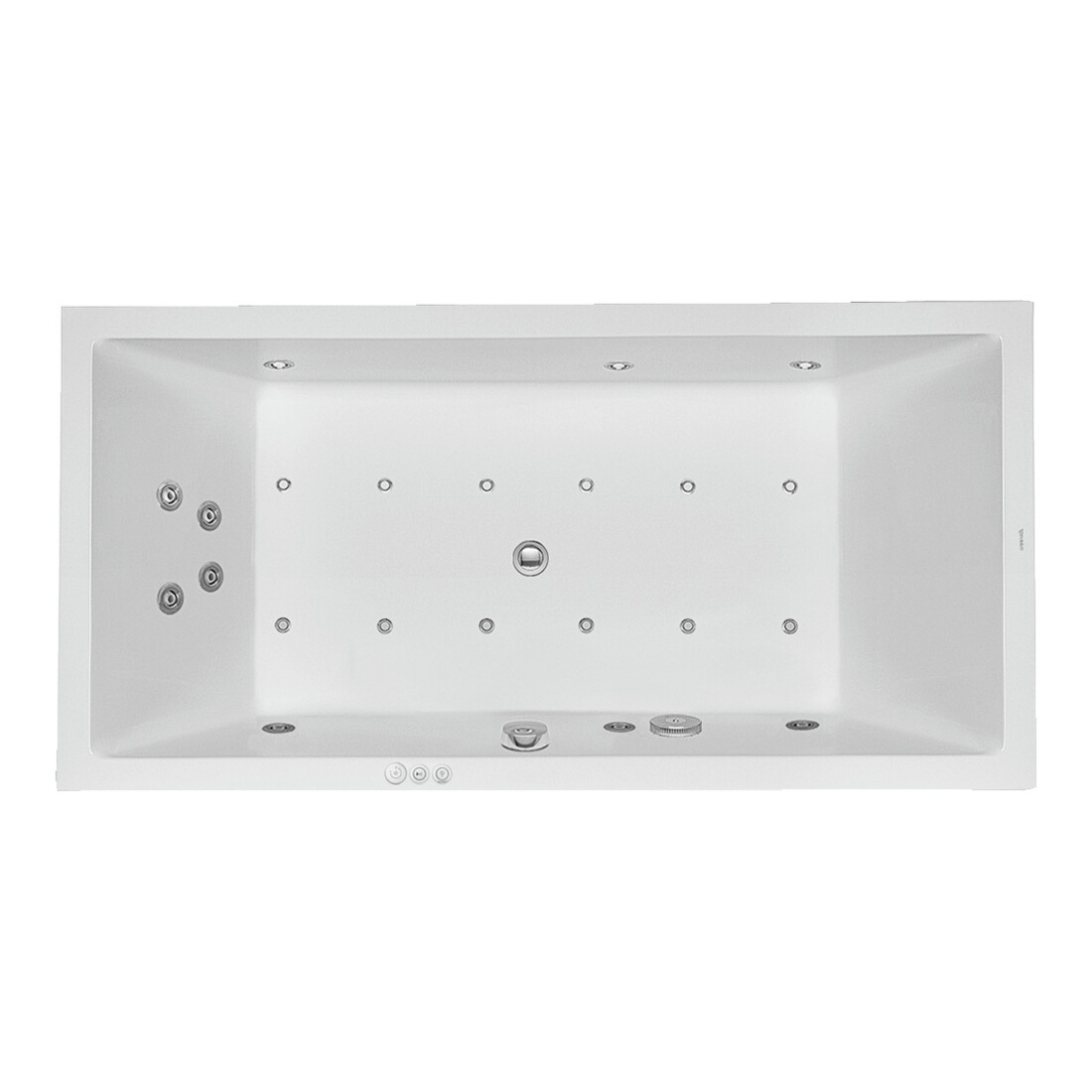 Duravit Baignoire balnéo Starck 180x90 cm, EB-Vers, 2 RS, blanc, Combi-Sys P