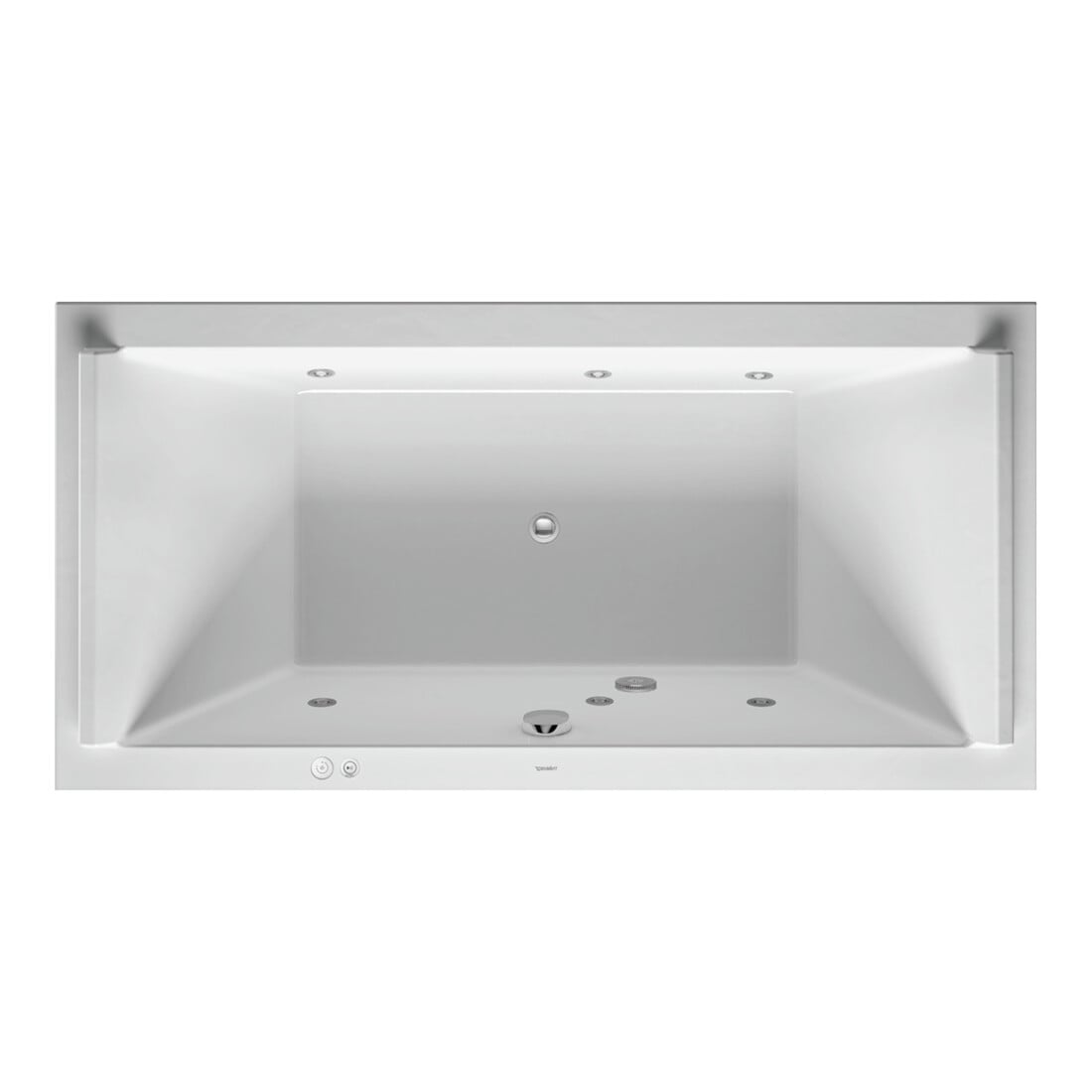 Duravit Baignoire balnéo Starck 180x90 cm, Jet-Sys, version EB, 2 RS, bl.