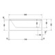 Duravit Baignoire balnéo Starck 180x90 cm, version EB, 1 RS, blanche, Air-Sys