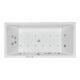 Duravit Baignoire balnéo Starck 180x90 cm, version EB, 2 jets, blanche, Combi-Sys E-1