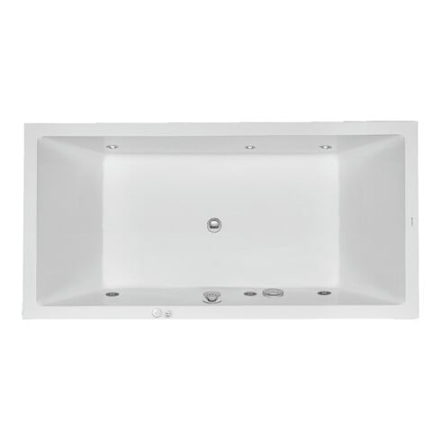 Duravit Baignoire balnéo Starck 180x90 cm, version EB, 2 RS, blanche, Jet-Sys