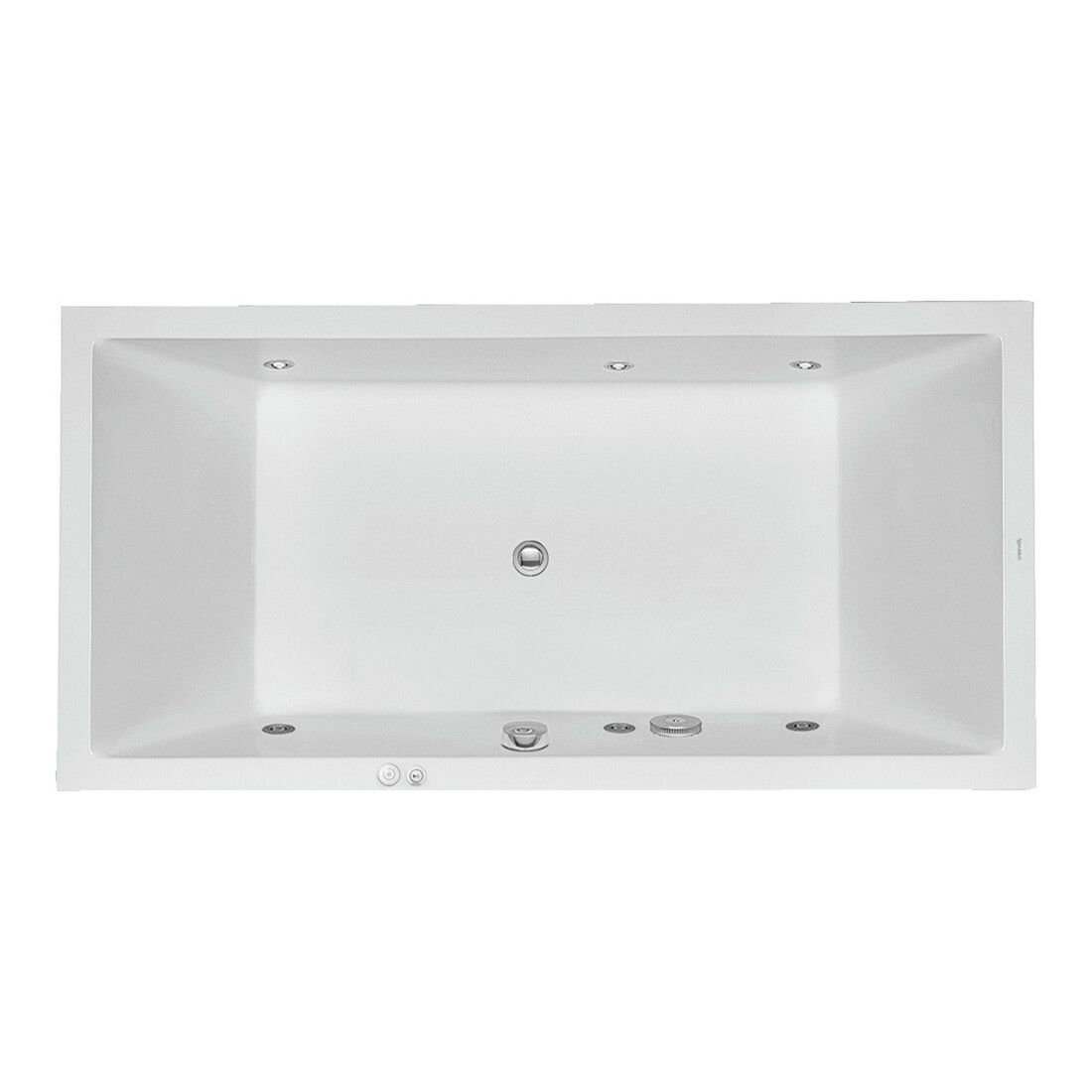 Duravit Baignoire balnéo Starck 180x90 cm, version EB, 2 RS, blanche, Jet-Sys