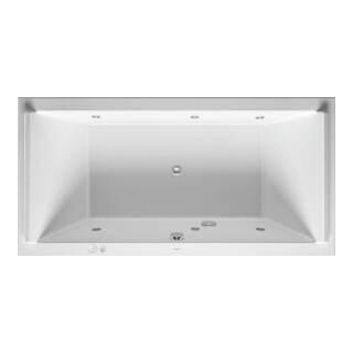 Duravit Baignoire balnéo Starck 200x100 cm, Jet, version EB, 2 RS, blanc