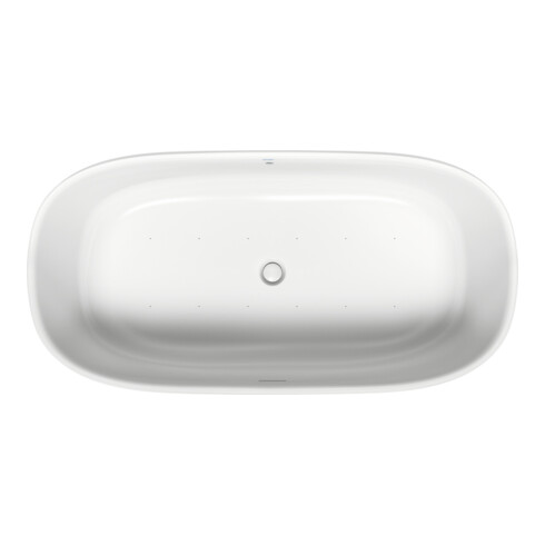 Duravit Baignoire balnéo Zencha 180x90 cm, 2 jets, autoportante, blanche