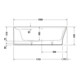 Duravit Baignoire Cape Cod 190x90x48,5 cm, angle gauche, 1 paroi, blanc-5