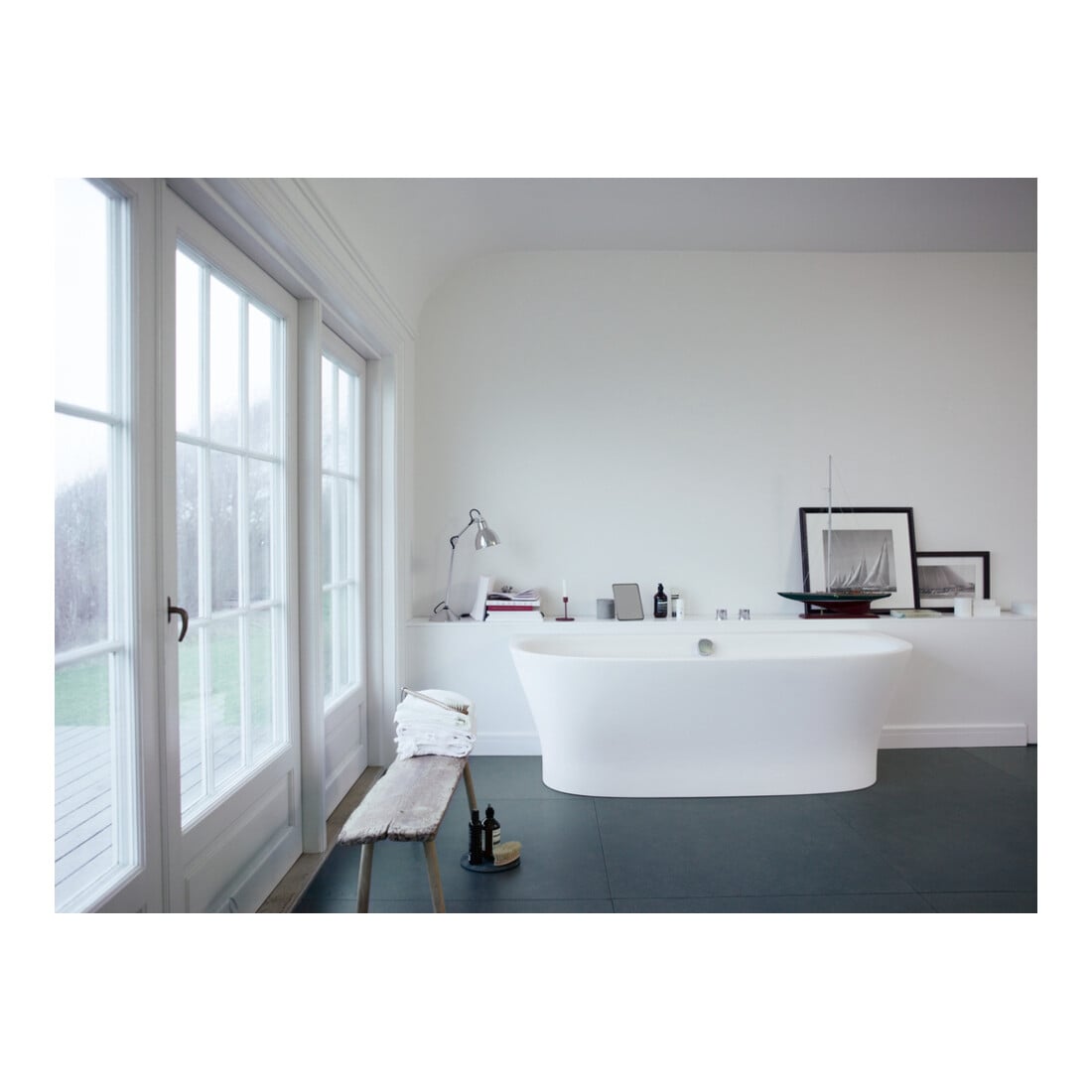 Duravit Baignoire Cape Cod 190x90x48,5 cm, pré-installée, 1 vidange, blanc