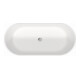 Duravit Baignoire D-Neo 160x75x45 cm, autoportante, avec trop-plein, 2 repose-têtes, mat blanc-1