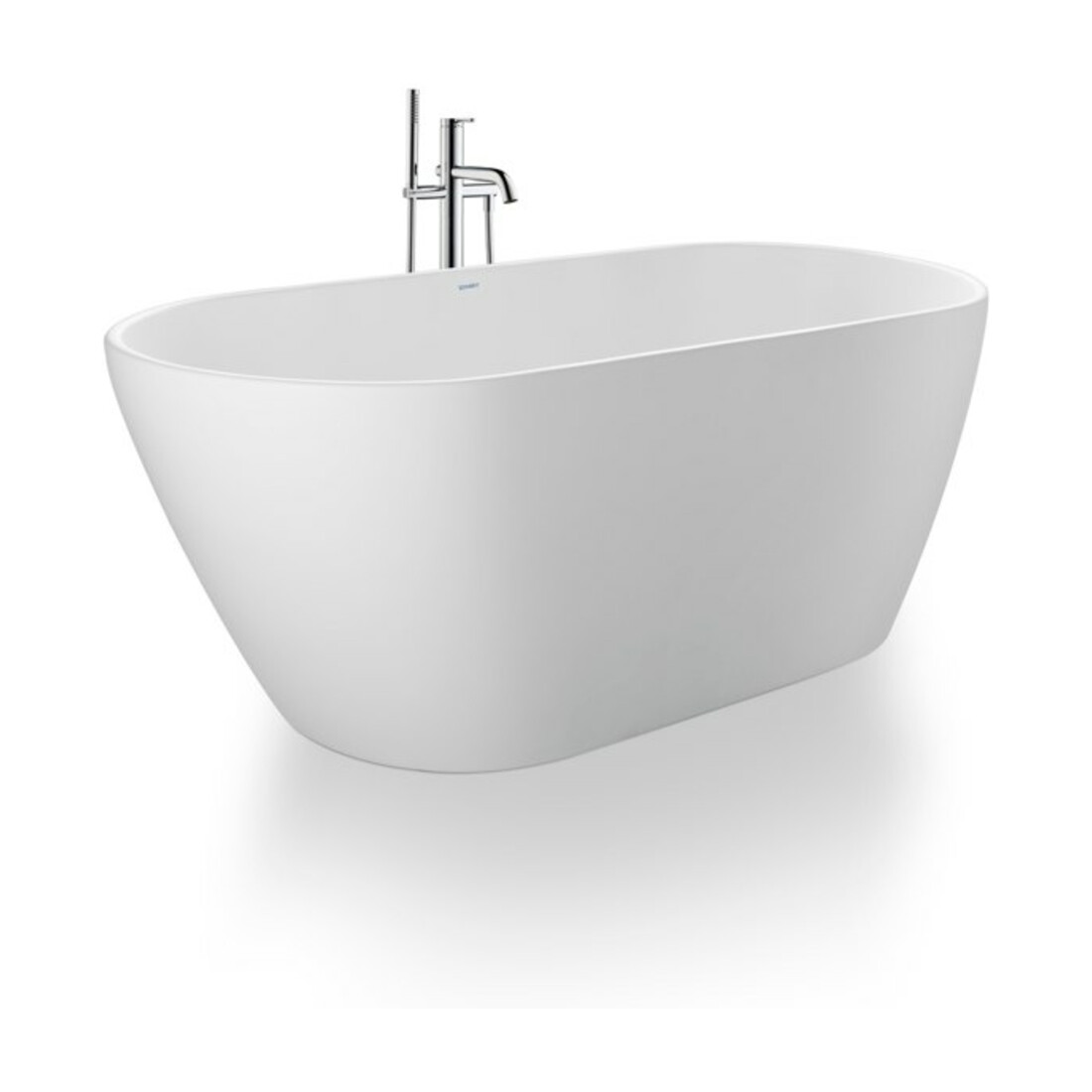 Duravit Baignoire D-Neo 160x75x45 cm, autoportante, avec trop-plein, 2 repose-têtes, mat blanc