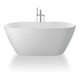 Duravit Baignoire D-Neo 160x75x45 cm, autoportante, avec trop-plein, 2 repose-têtes, mat blanc
