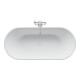 Duravit Baignoire D-Neo 160x75x45 cm, indépendante, sans trop-plein, 2 poignées, mat blanc-4