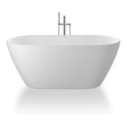 Duravit Baignoire D-Neo 160x75x45 cm, indépendante, sans trop-plein, 2 poignées, mat blanc-4