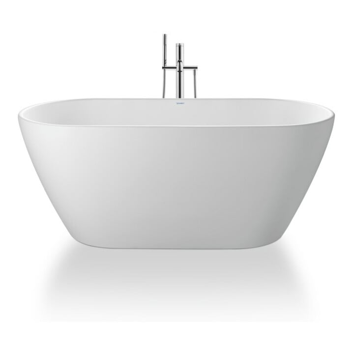 Duravit Baignoire D-Neo 160x75x45 cm, indépendante, sans trop-plein, 2 poignées, mat blanc