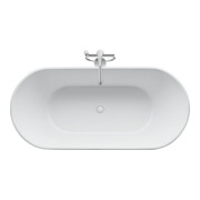 Duravit Baignoire D-Neo 160x75x45 cm, indépendante, sans trop-plein, 2 poignées, mat blanc-5