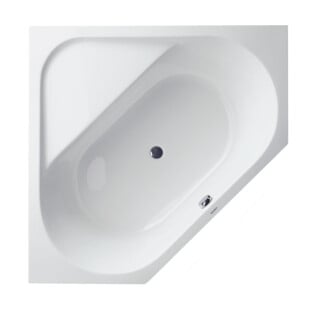Duravit Baignoire d’angle D-Code 140x140x42 cm, vidage central, 2 accoudoirs, blanc