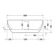 Duravit Baignoire DuraKanto 170x80x59 cm, ovale, autoportante, blanc mat