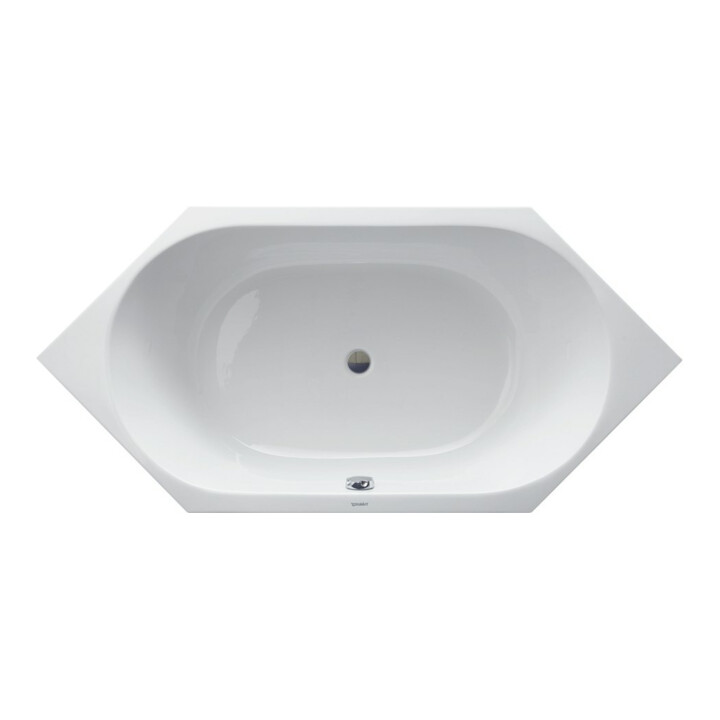 Duravit Baignoire hexagonale D-Code 190x90x40 cm, version EB, 2 RS, blanc