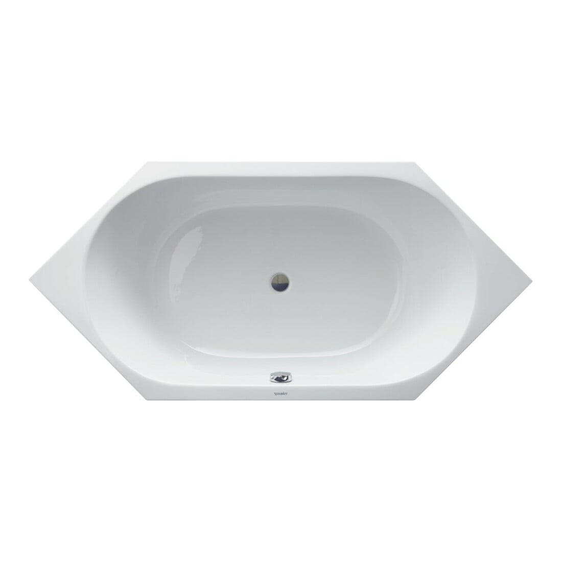 Duravit Baignoire hexagonale D-Code 190x90x40 cm, version EB, 2 RS, blanc