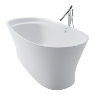 Duravit Baignoire ovale Cape Cod 185,5x88,5x48,5 cm, îlot, 2 trop-pleins, blanc