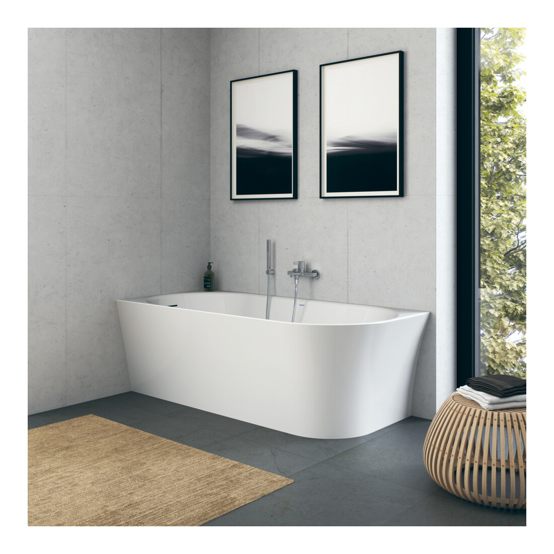 Duravit Baignoire ovale DuraSenja 150x75x58,5 cm, blanche, angle gauche, RS 2, avec FG+AÜL