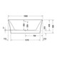 Duravit Baignoire ovale DuraSenja 150x75x58,5 cm, blanche, îlot, RS 2, m FG+AÜL-2